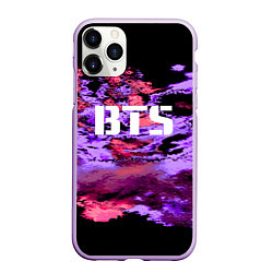 Чехол iPhone 11 Pro матовый BTS: Black & Pink, цвет: 3D-сиреневый