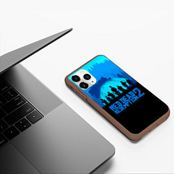 Чехол iPhone 11 Pro матовый RDR 2: Blue Style, цвет: 3D-коричневый — фото 2