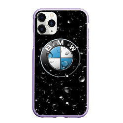 Чехол iPhone 11 Pro матовый BMW под Дождём, цвет: 3D-светло-сиреневый