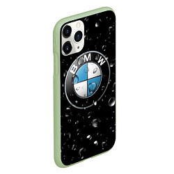 Чехол iPhone 11 Pro матовый BMW под Дождём, цвет: 3D-салатовый — фото 2