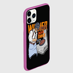 Чехол iPhone 11 Pro матовый PUBG: Chiken Dinner, цвет: 3D-фиолетовый — фото 2