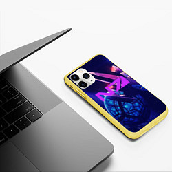 Чехол iPhone 11 Pro матовый N7: Neon Space, цвет: 3D-желтый — фото 2