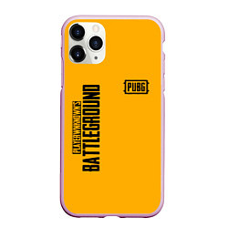 Чехол iPhone 11 Pro матовый PUBG: Yellow Fashion, цвет: 3D-розовый