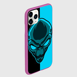 Чехол iPhone 11 Pro матовый Space Alien, цвет: 3D-фиолетовый — фото 2