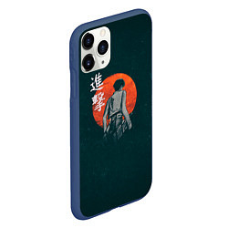 Чехол iPhone 11 Pro матовый Восточный воин, цвет: 3D-тёмно-синий — фото 2