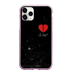 Чехол iPhone 11 Pro матовый Lil Peep: Broken Heart, цвет: 3D-розовый