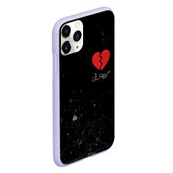 Чехол iPhone 11 Pro матовый Lil Peep: Broken Heart, цвет: 3D-светло-сиреневый — фото 2