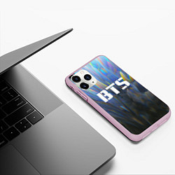 Чехол iPhone 11 Pro матовый BTS: Neon Spectre, цвет: 3D-розовый — фото 2