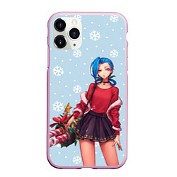 Чехол iPhone 11 Pro матовый New Year Jinx, цвет: 3D-розовый