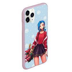 Чехол iPhone 11 Pro матовый New Year Jinx, цвет: 3D-розовый — фото 2