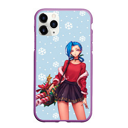 Чехол iPhone 11 Pro матовый New Year Jinx, цвет: 3D-фиолетовый