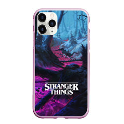 Чехол iPhone 11 Pro матовый Stranger Things: Wild Wood, цвет: 3D-розовый