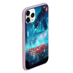 Чехол iPhone 11 Pro матовый Stranger Things: Space Light, цвет: 3D-розовый — фото 2