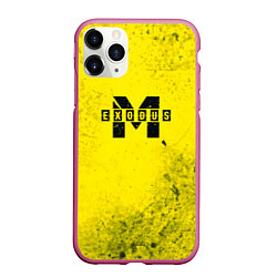Чехол iPhone 11 Pro матовый Metro Exodus: Yellow Grunge, цвет: 3D-малиновый