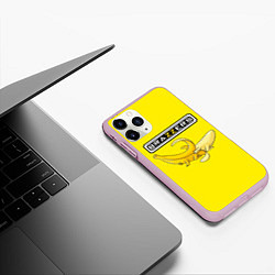 Чехол iPhone 11 Pro матовый Brazzers: Yellow Banana, цвет: 3D-розовый — фото 2