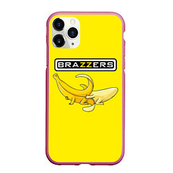 Чехол iPhone 11 Pro матовый Brazzers: Yellow Banana, цвет: 3D-малиновый