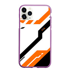 Чехол iPhone 11 Pro матовый CS:GO Asiimov Light, цвет: 3D-фиолетовый