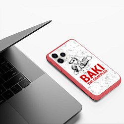 Чехол iPhone 11 Pro матовый Baki the Grappler, цвет: 3D-красный — фото 2