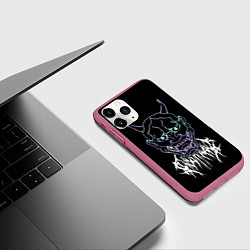 Чехол iPhone 11 Pro матовый Ghostemane, цвет: 3D-малиновый — фото 2