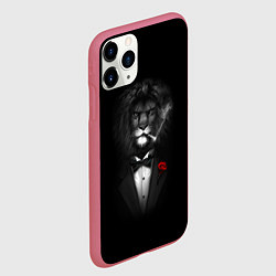 Чехол iPhone 11 Pro матовый Мистер Лев, цвет: 3D-малиновый — фото 2