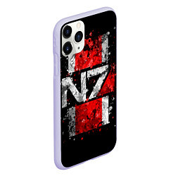 Чехол iPhone 11 Pro матовый Mass Effect N7, цвет: 3D-светло-сиреневый — фото 2