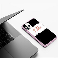 Чехол iPhone 11 Pro матовый Бездомный Бог, цвет: 3D-розовый — фото 2