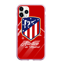 Чехол iPhone 11 Pro матовый ФК Атлетико Мадрид, цвет: 3D-розовый