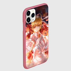 Чехол iPhone 11 Pro матовый Бездомный Бог, цвет: 3D-малиновый — фото 2