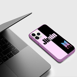 Чехол iPhone 11 Pro матовый BTS Jimin, цвет: 3D-фиолетовый — фото 2
