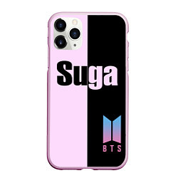 Чехол iPhone 11 Pro матовый BTS Suga, цвет: 3D-розовый