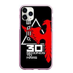 Чехол iPhone 11 Pro матовый 30 Seconds to Mars, цвет: 3D-розовый