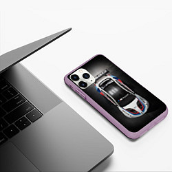 Чехол iPhone 11 Pro матовый BMW M Power, цвет: 3D-сиреневый — фото 2