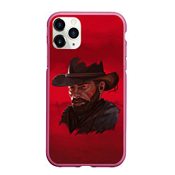 Чехол iPhone 11 Pro матовый Red Dead Redemption, цвет: 3D-малиновый
