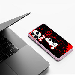 Чехол iPhone 11 Pro матовый MONOKUMA Despair, цвет: 3D-розовый — фото 2