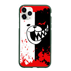 Чехол iPhone 11 Pro матовый MONOKUMA Blood, цвет: 3D-темно-зеленый