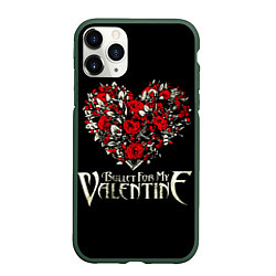 Чехол iPhone 11 Pro матовый Bullet For My Valentine: Temper Temper, цвет: 3D-темно-зеленый