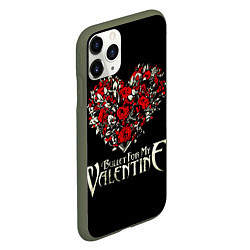 Чехол iPhone 11 Pro матовый Bullet For My Valentine: Temper Temper, цвет: 3D-темно-зеленый — фото 2