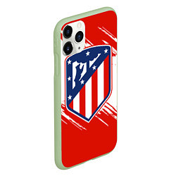 Чехол iPhone 11 Pro матовый ФК Атлетико Мадрид, цвет: 3D-салатовый — фото 2