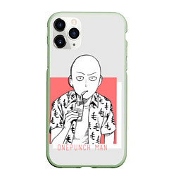 Чехол iPhone 11 Pro матовый Saitama: One-Punch Man