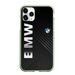 Чехол iPhone 11 Pro матовый BMW: Steel Line, цвет: 3D-салатовый