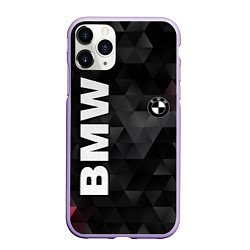 Чехол iPhone 11 Pro матовый BMW: Polygon, цвет: 3D-светло-сиреневый