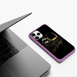 Чехол iPhone 11 Pro матовый Daft Punk: Get Lucky, цвет: 3D-фиолетовый — фото 2