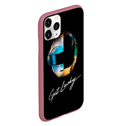Чехол iPhone 11 Pro матовый Daft Punk: Get Lucky, цвет: 3D-малиновый — фото 2