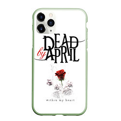 Чехол iPhone 11 Pro матовый Dead by April, цвет: 3D-салатовый