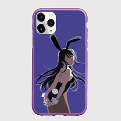 Чехол iPhone 11 Pro матовый Senpai Girl, цвет: 3D-фиолетовый