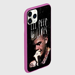 Чехол iPhone 11 Pro матовый Lil Peep: 16 Lines, цвет: 3D-фиолетовый — фото 2