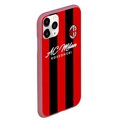 Чехол iPhone 11 Pro матовый AC Milan, цвет: 3D-малиновый — фото 2