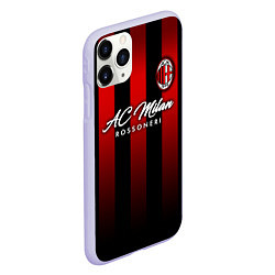 Чехол iPhone 11 Pro матовый AC Milan, цвет: 3D-светло-сиреневый — фото 2