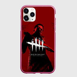 Чехол iPhone 11 Pro матовый Dead by Daylight, цвет: 3D-малиновый