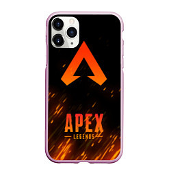 Чехол iPhone 11 Pro матовый Apex Legends: Orange Flame